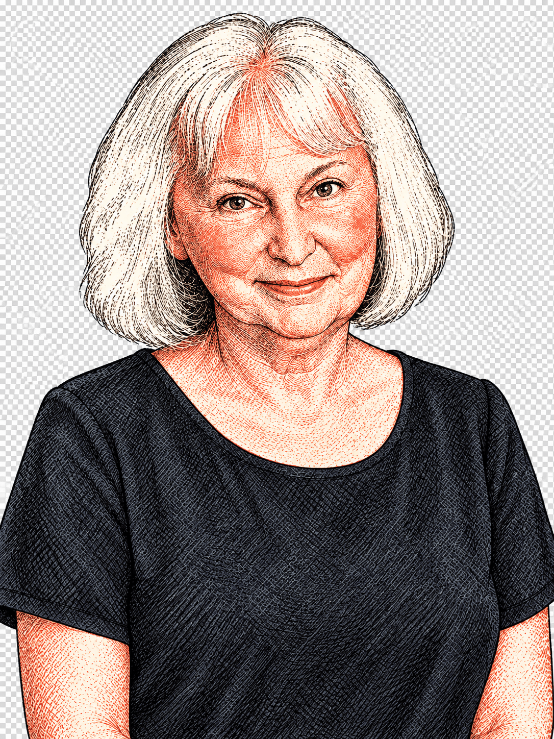 Editorial illustration of Mary-Lou
